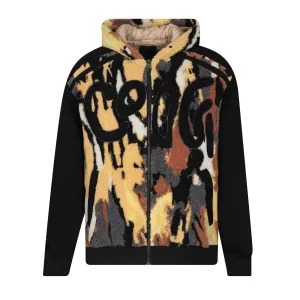 New - COOGI Intarsia Full-Zip Sherpa Hoody - Oversized