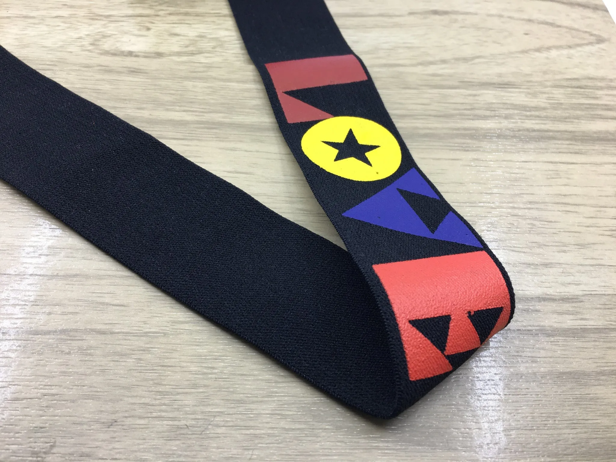 11/2 inch 40mm Wide Printed Colorful Love Letters Black Plush Comfortable Elastic , Soft Elastic Band, Waistband Elastic,Sewing Elastic