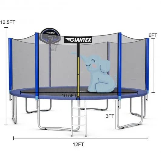 16/15/14/12FT Bounce Jump Safety Enclosure Net