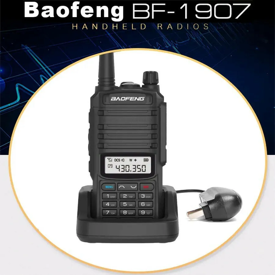 1pcs Baofeng BF-1907 Waterproof UHF VHF Long Range Walkie Talkie, Type-C Two Way Radio For Sport, Fishing, Hiking, Climbing