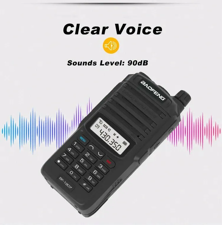 1pcs Baofeng BF-1907 Waterproof UHF VHF Long Range Walkie Talkie, Type-C Two Way Radio For Sport, Fishing, Hiking, Climbing