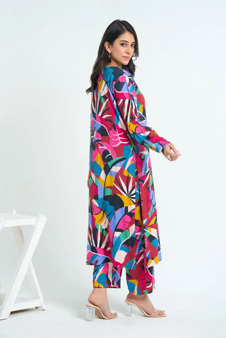 2-PC Stitched Printed Marina Suit