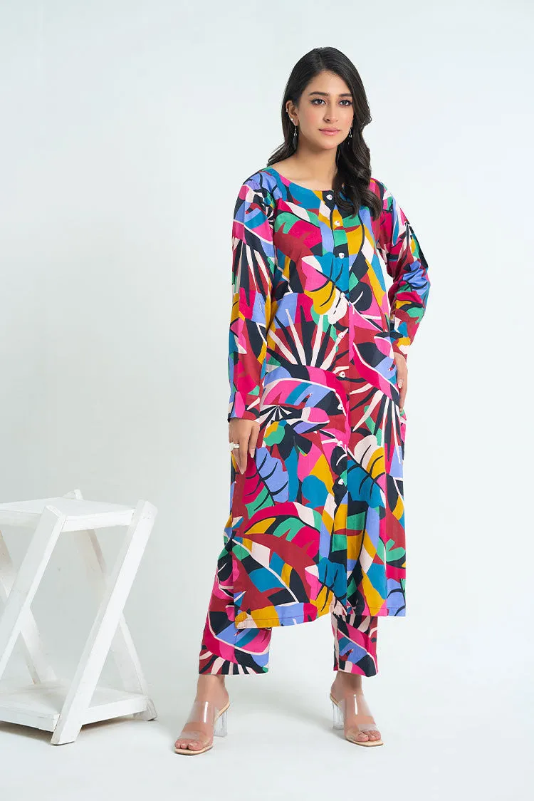 2-PC Stitched Printed Marina Suit