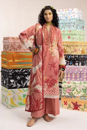 3-PC Unstitched Digital Printed Lawn Suit