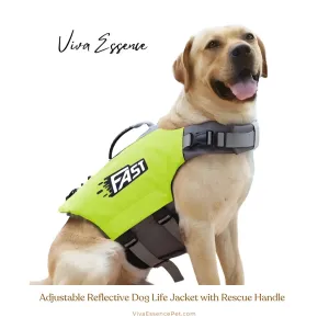 Adjustable Reflective Dog Life Jacket with Rescue Handle