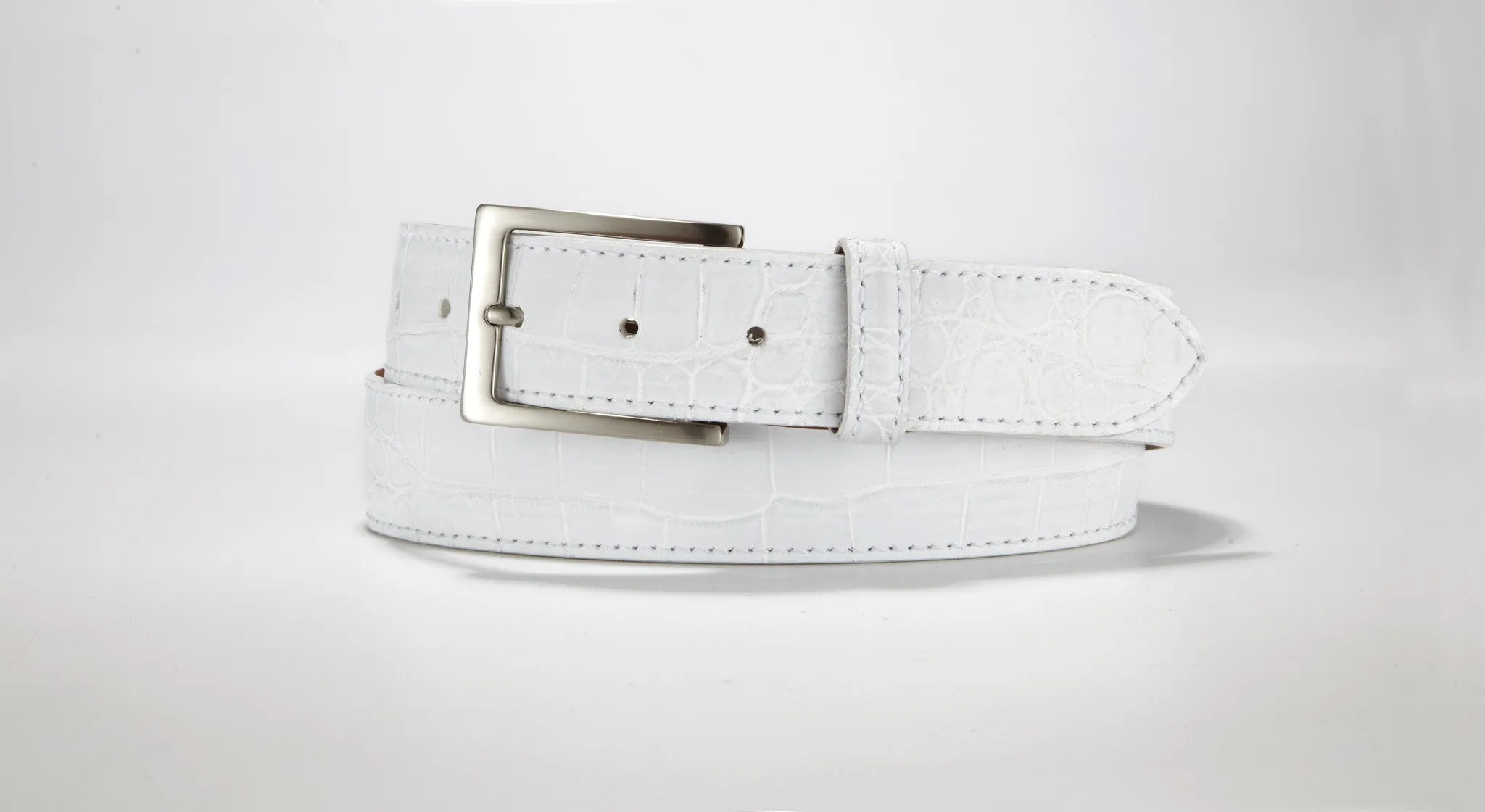 American Alligator Belt - Matte 1 3/8" - 35mm (Cognac)