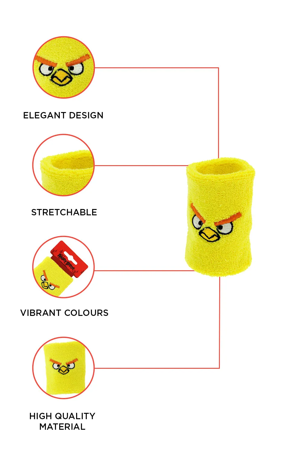 Angry Bird Wrist Band (Yellow)