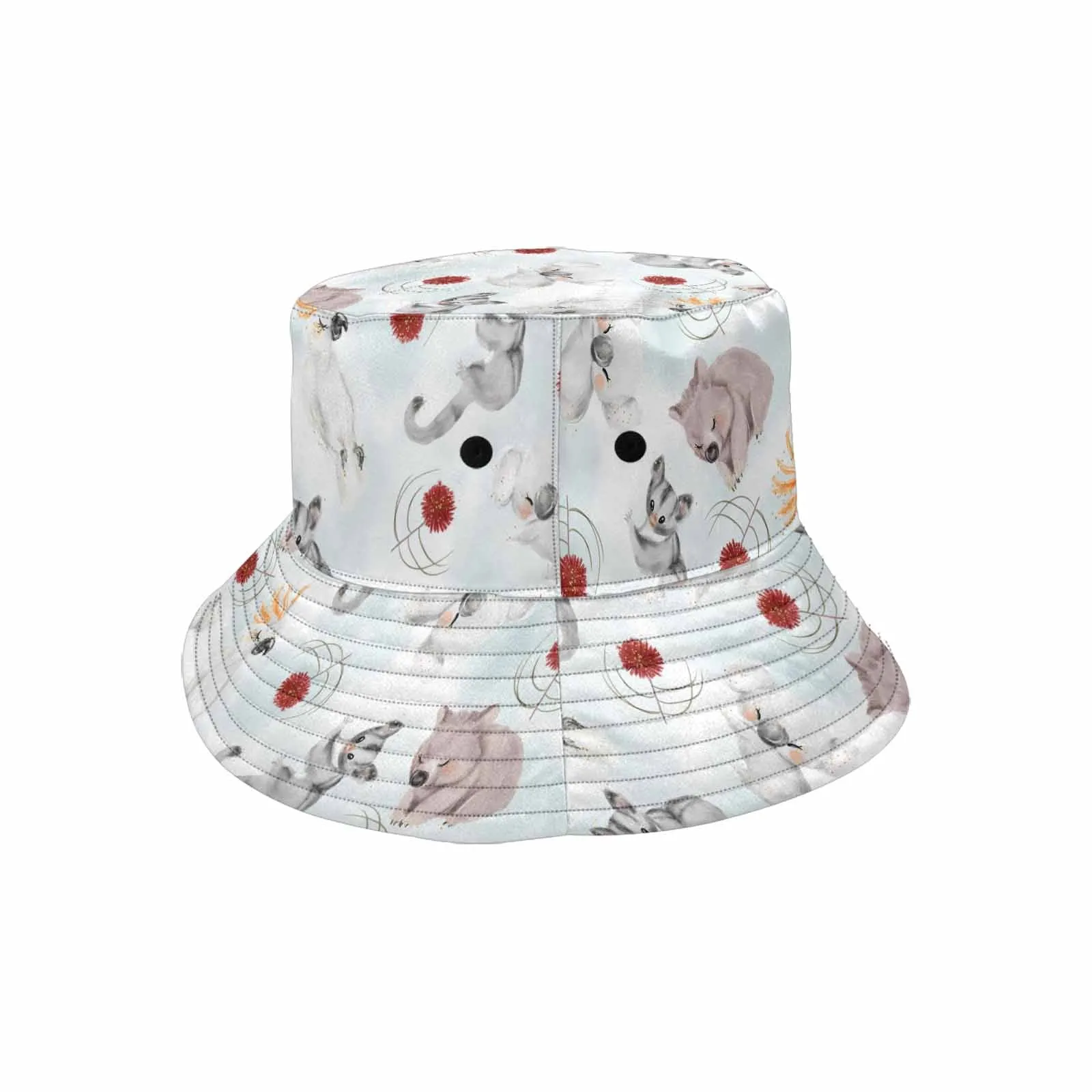 Australian Animals Koala, Sugar Glider, Wombat  Unisex Summer Single-Layer Bucket Hat