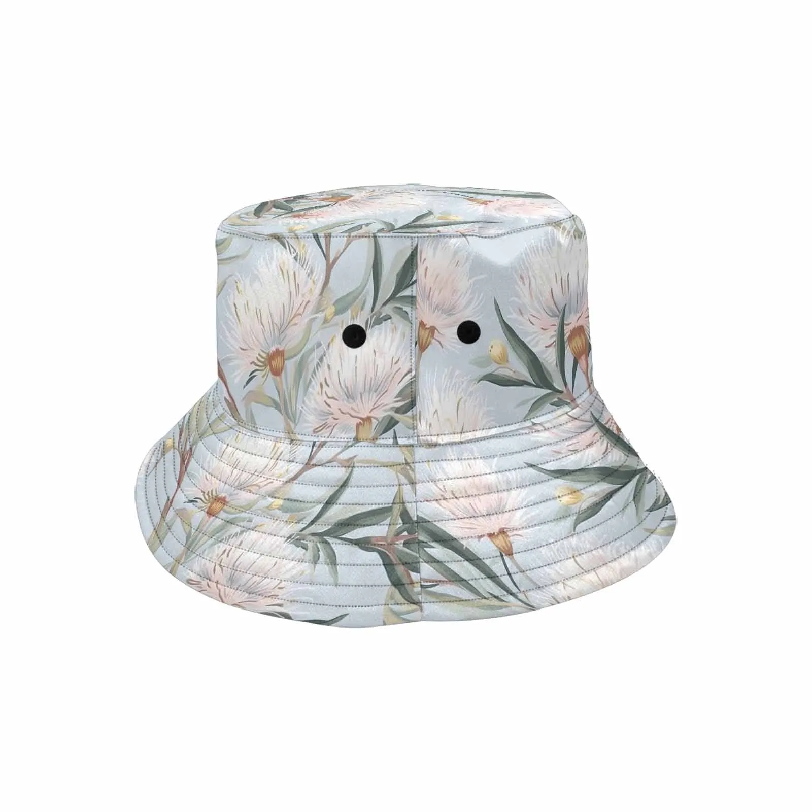 Australian Floral Blue  Unisex Summer Single-Layer Bucket Hat