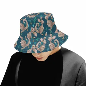 Australian Kangaroos Blue  Unisex Summer Single-Layer Bucket Hat