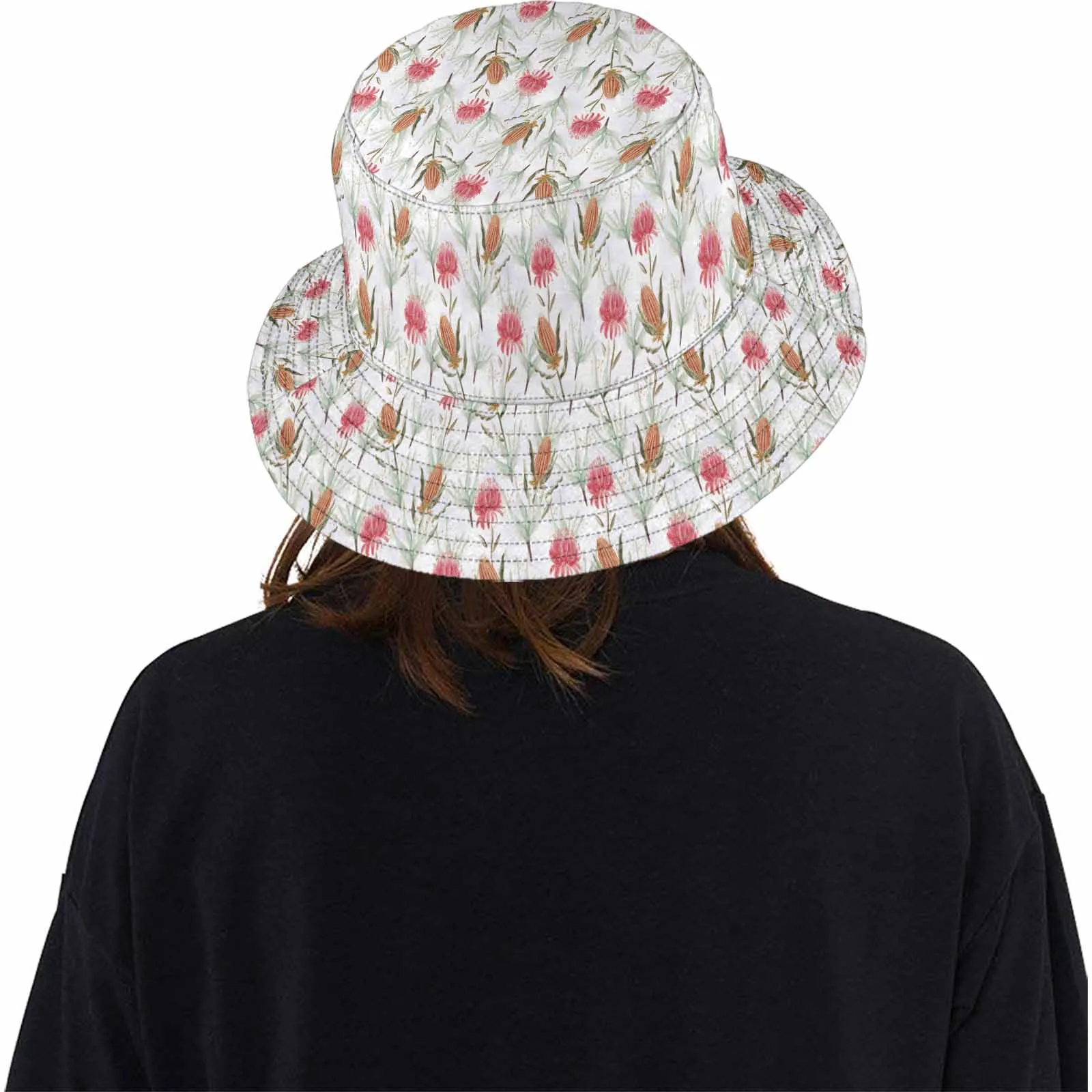 Australian Wattle 50  Unisex Summer Single-Layer Bucket Hat