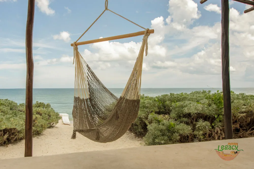 Authentic Mexican Hammock swing chair in Dream Sands Cotton