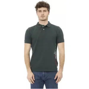 Baldinini Trend Green Cotton Men Polo