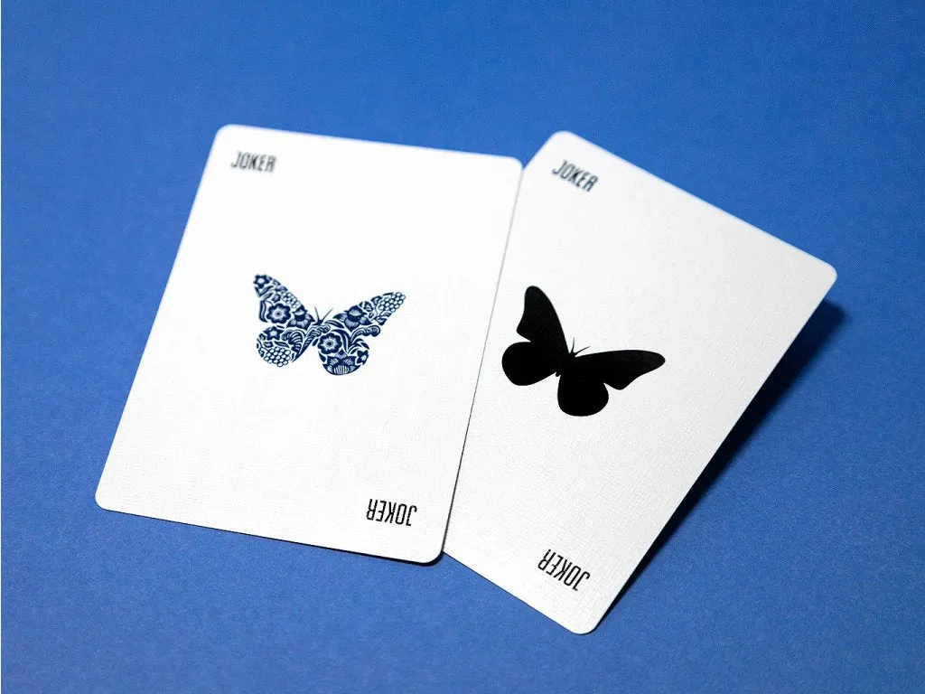 Blue Workers Edition Butterfly Playing Cards