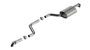 BORLA 140924 Exhaust System Cat-Back S-Type Brushed T-304 Stainless Turn Down for SUZUKI Jimny 2018-2023