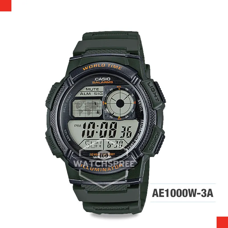 Casio Men's Standard Digital Sports Watch AE1000W-3A AE-1000W-3A