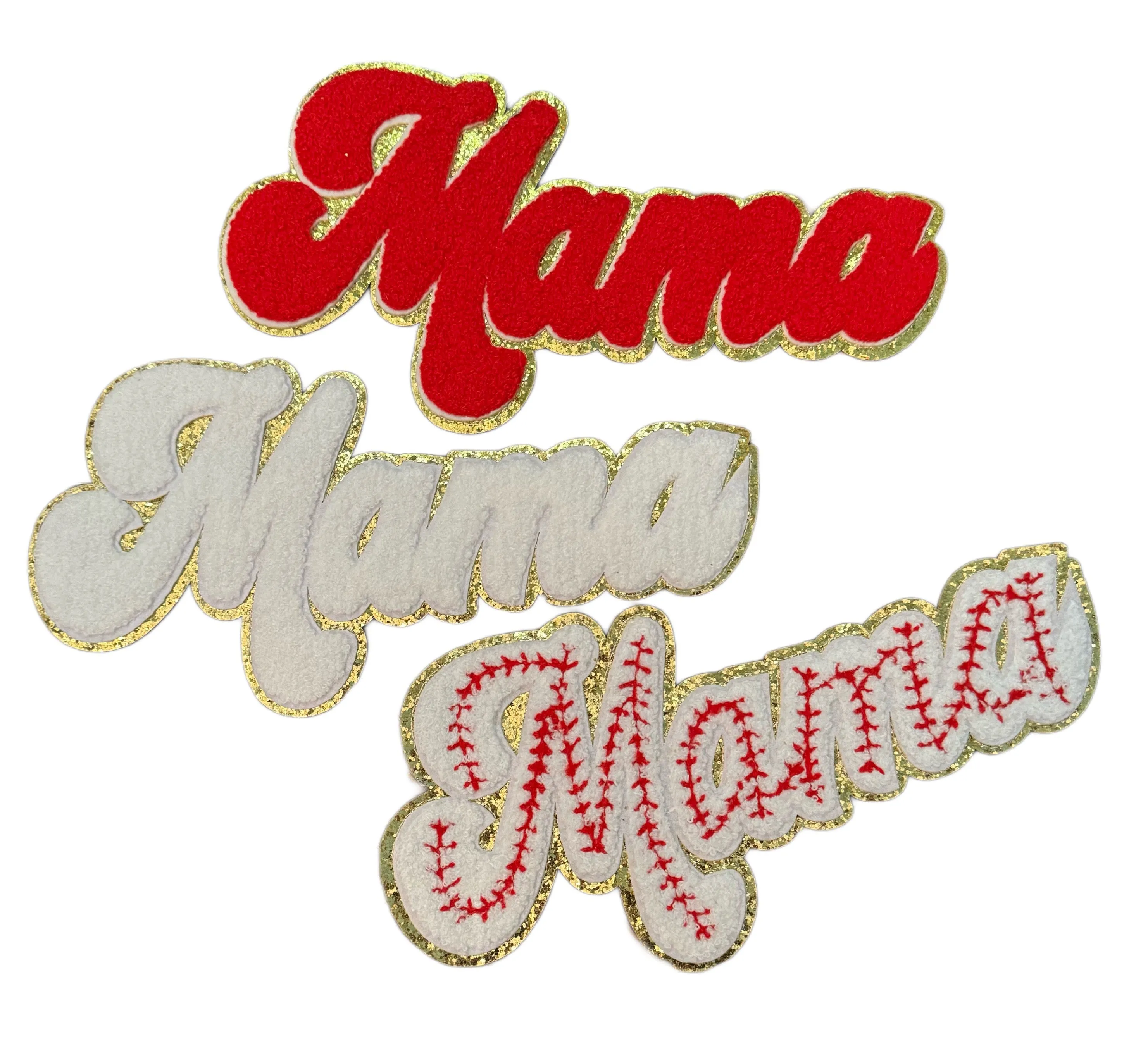 Chenille Patch Baseball Mama Tank Tops (Various Styles)