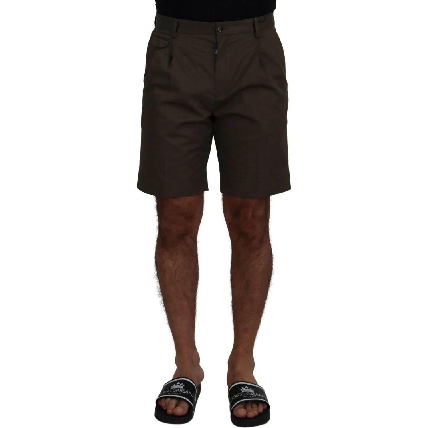 Dolce & Gabbana Elegant Green Cotton Chino Shorts