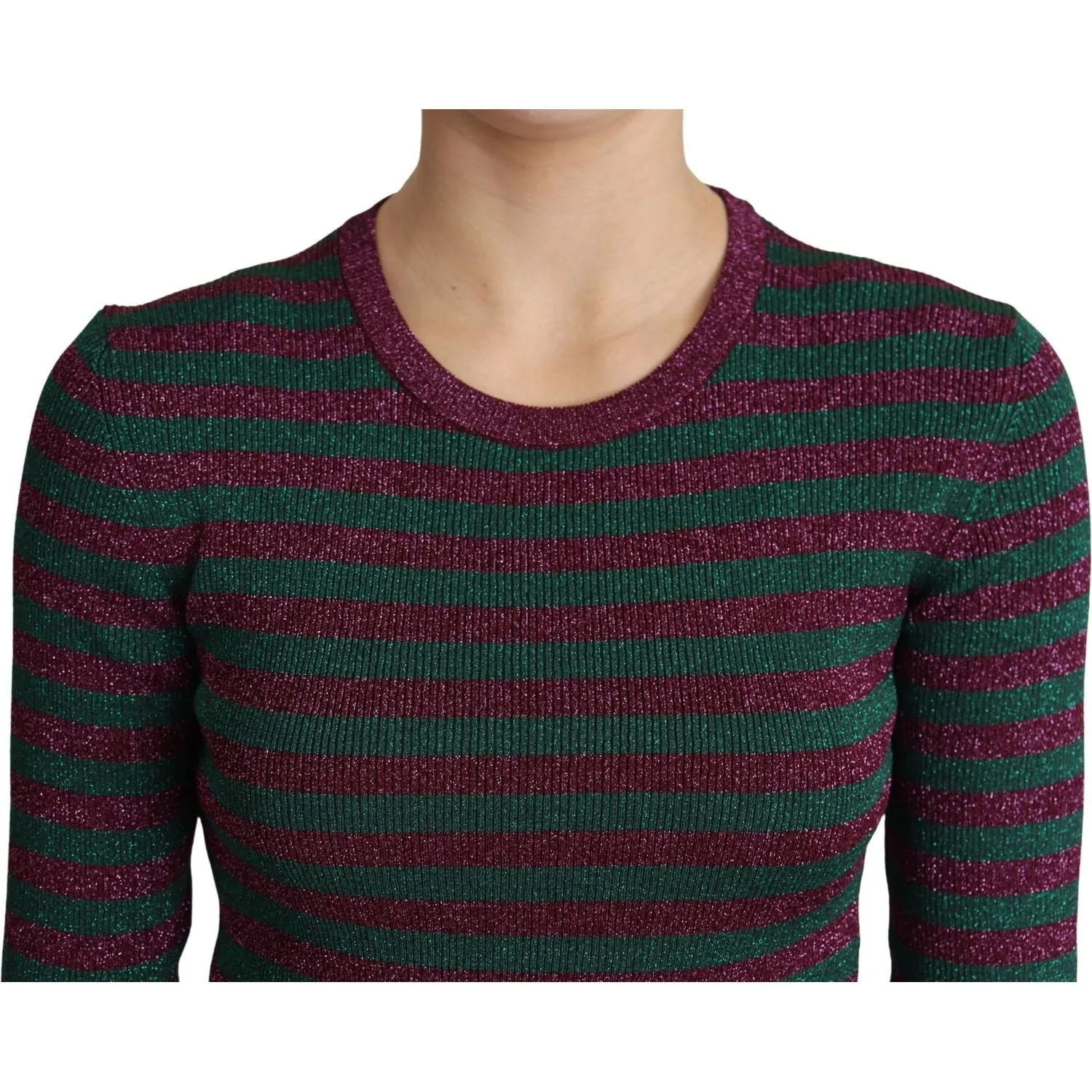 Dolce & Gabbana Elegant Maroon Crewneck Sweater