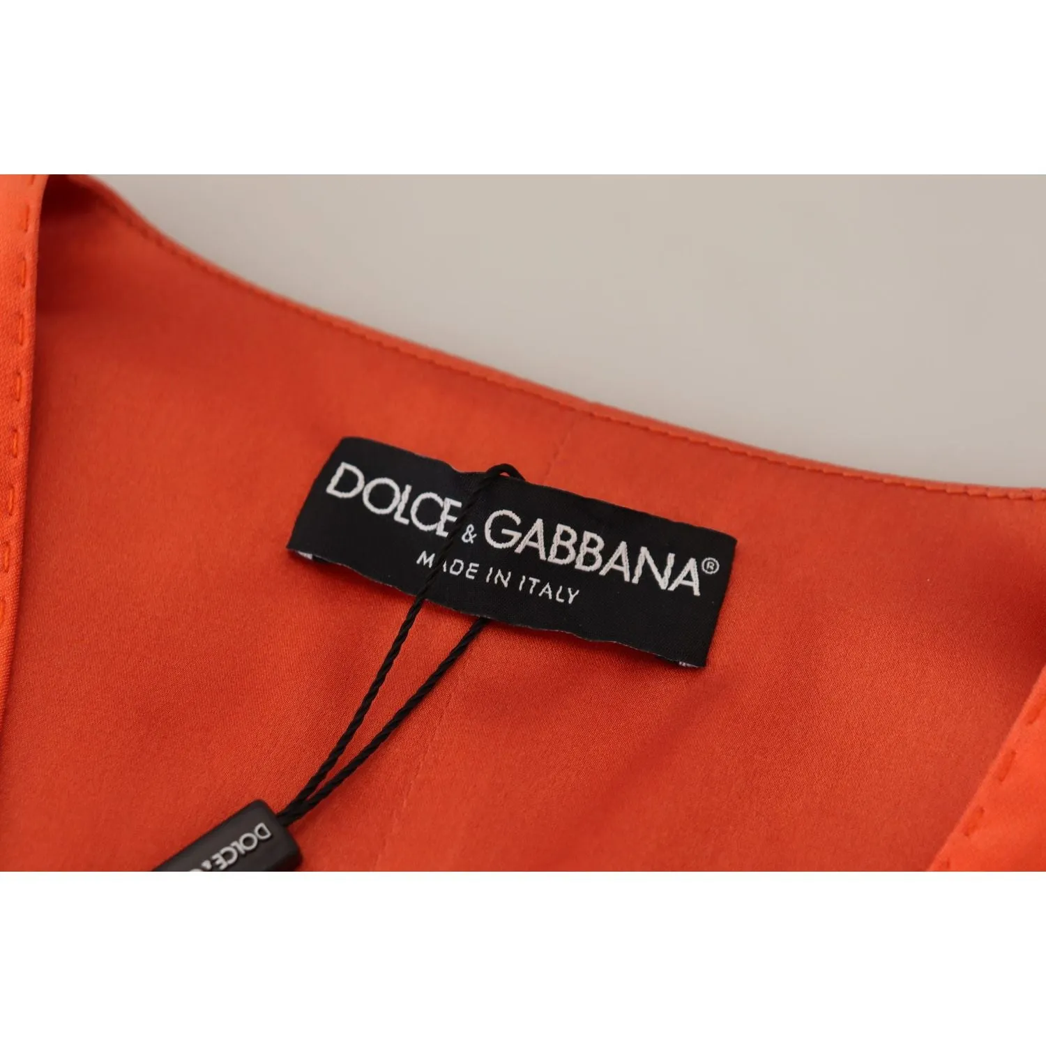 Dolce & Gabbana Elegant Orange Silk Waistcoat