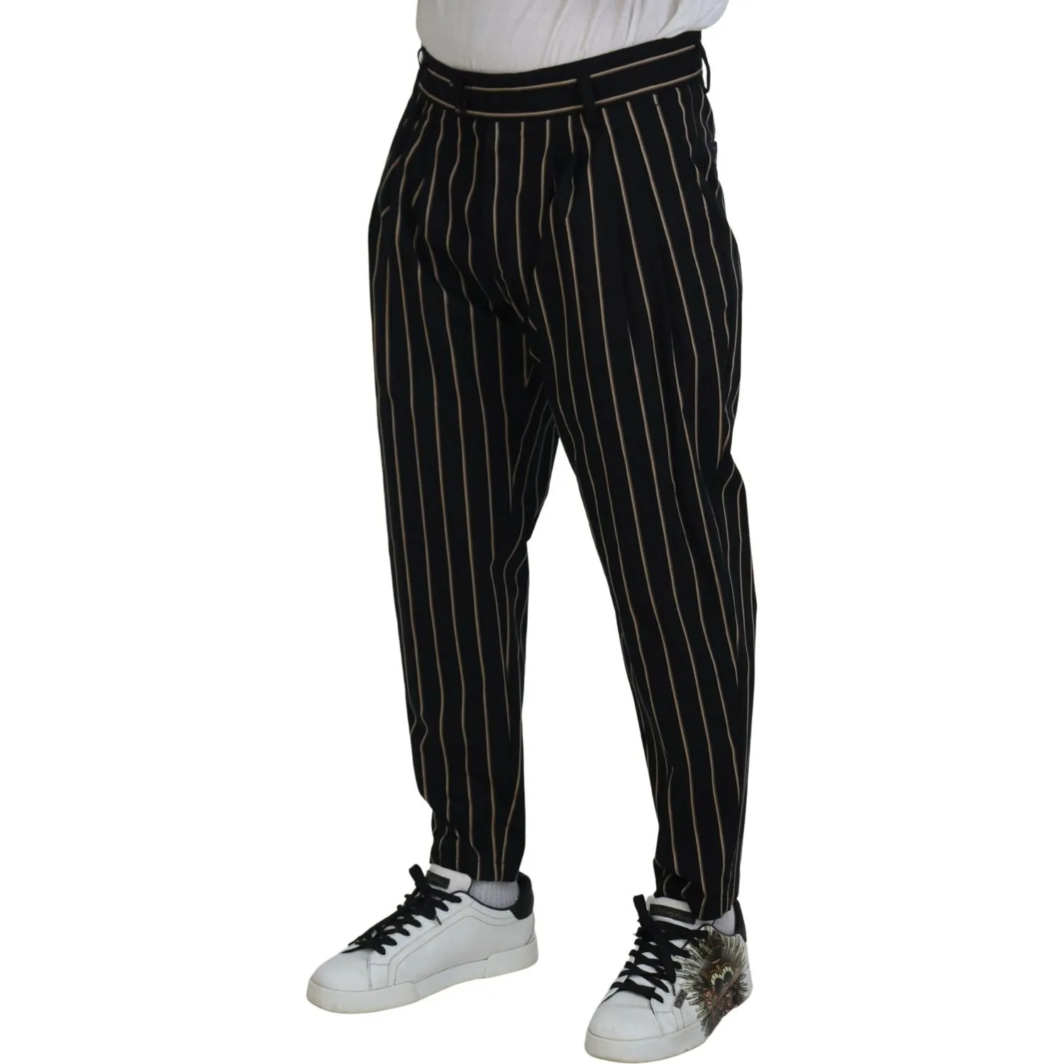 Dolce & Gabbana Elegant Striped Chino Tapered Pants