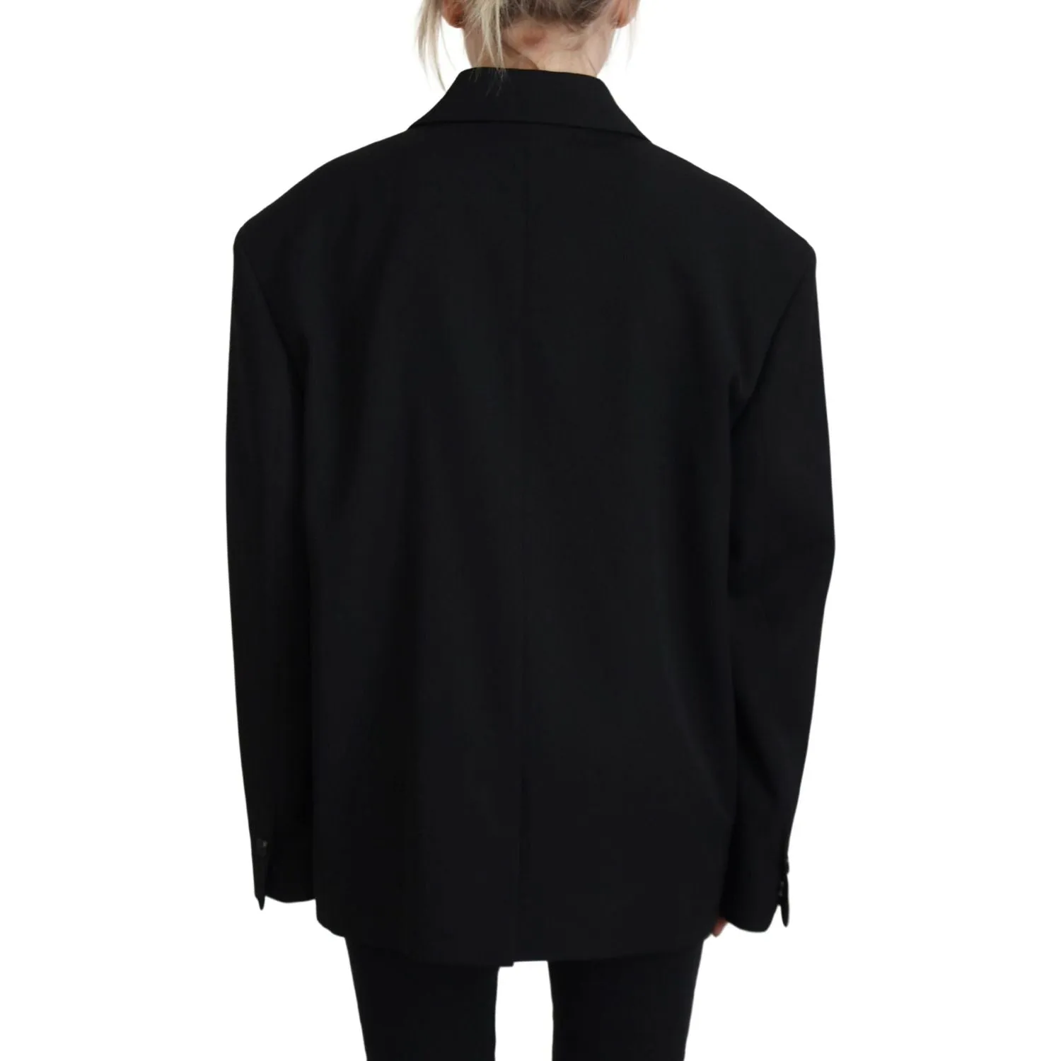 Dsquared² Black Double Breasted Coat Blazer Jacket