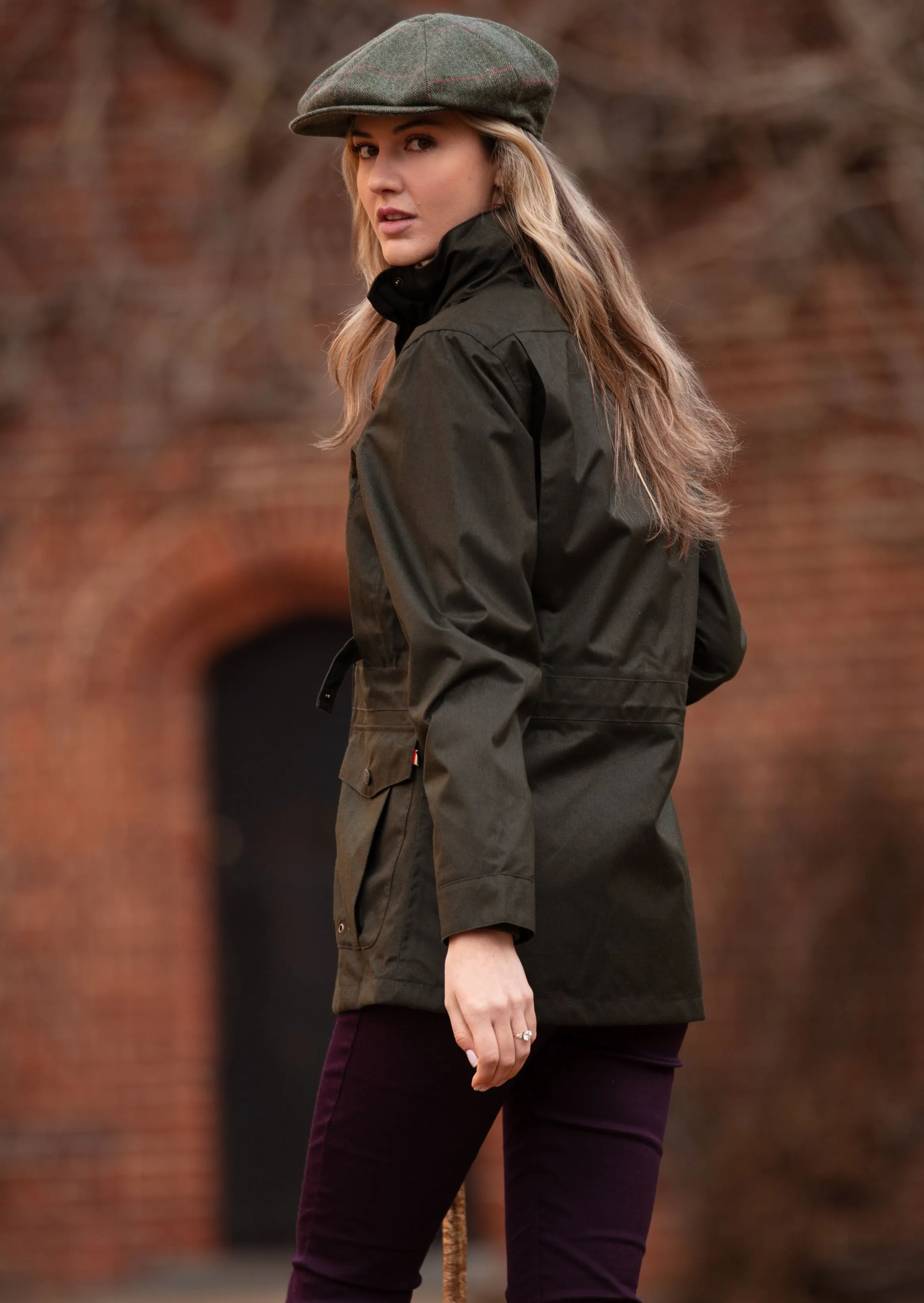 Fernley Ladies Waterproof Field Coat In Woodland