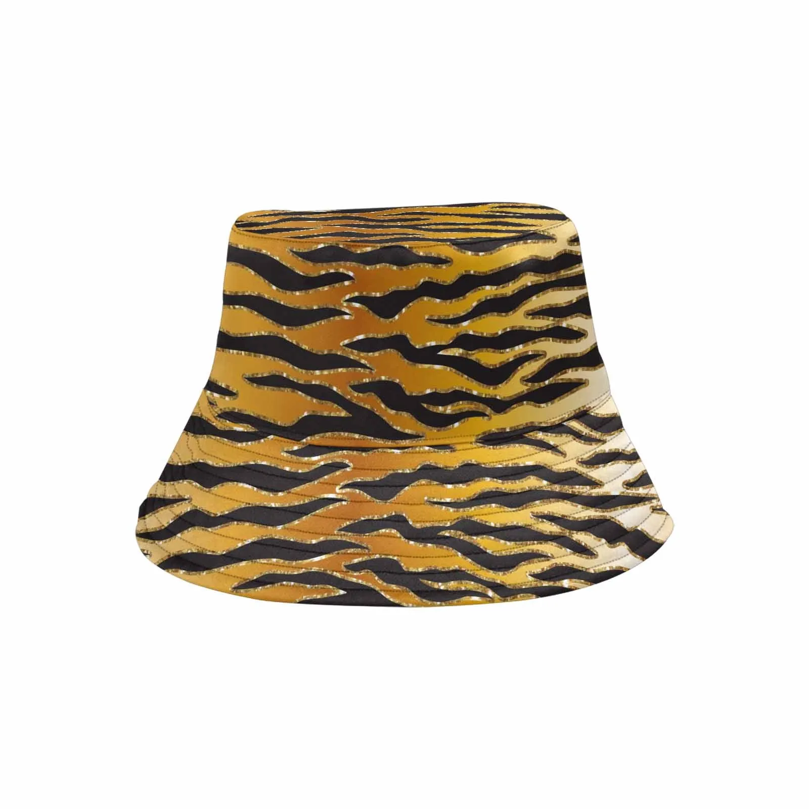 Glitter Gold Animal Print  Unisex Summer Single-Layer Bucket Hat