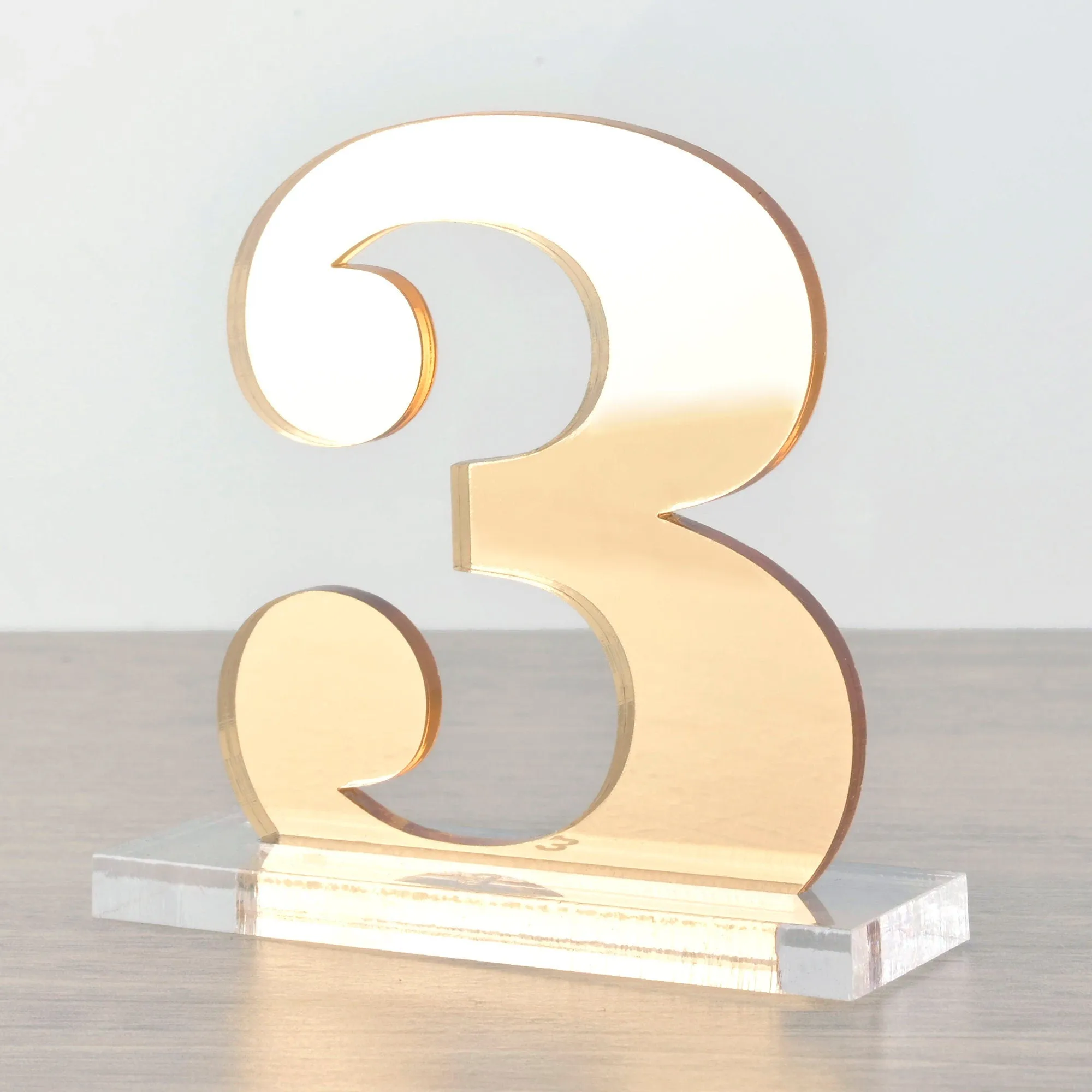 Gold Wedding Table Numbers for Wedding Reception Décor and Events