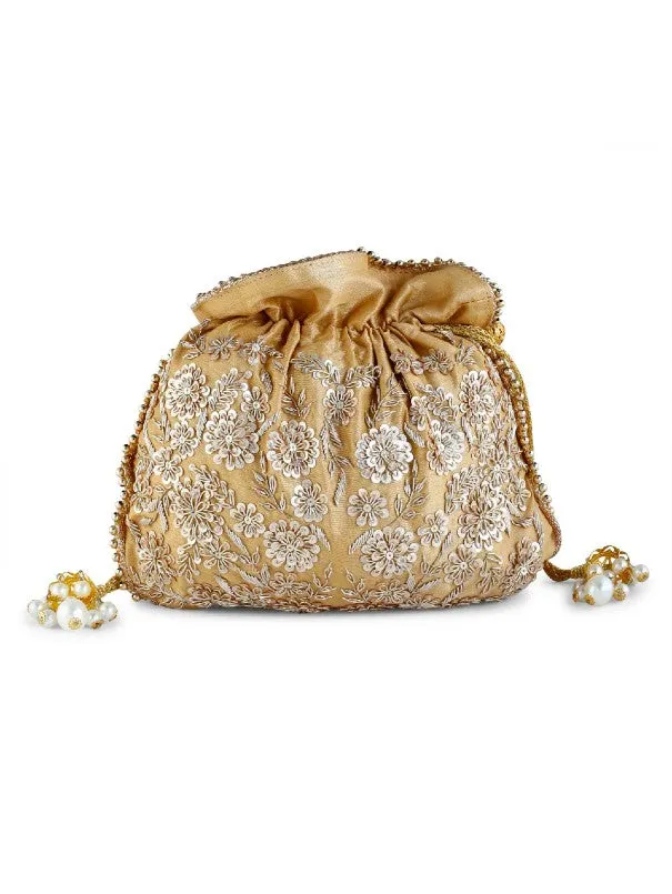 Golden Everygreen Potli Bag