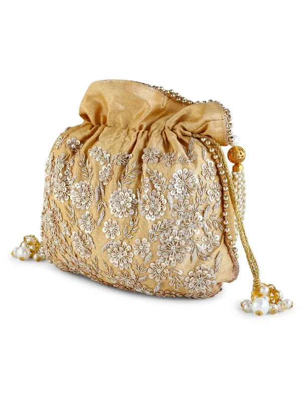 Golden Everygreen Potli Bag