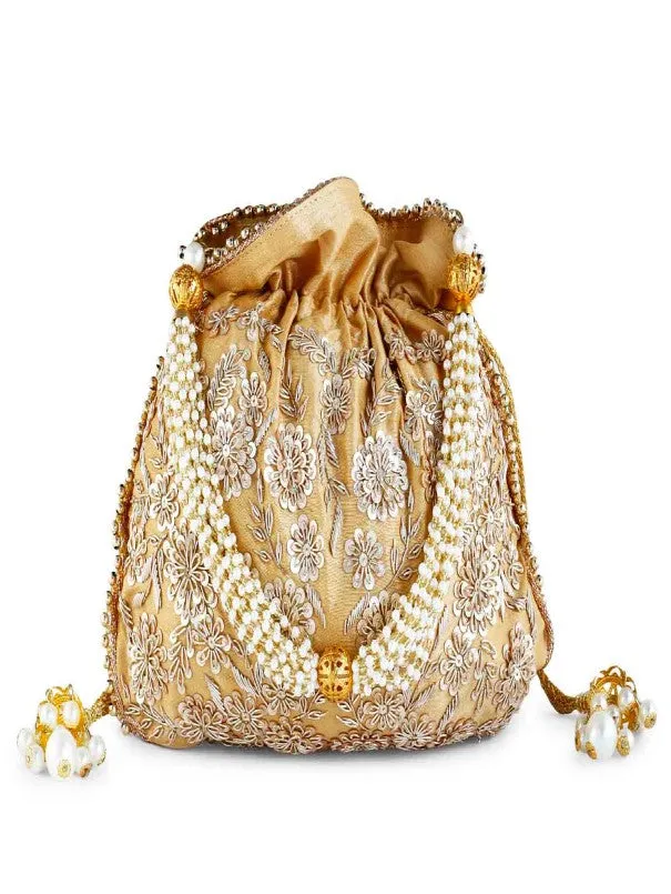 Golden Everygreen Potli Bag