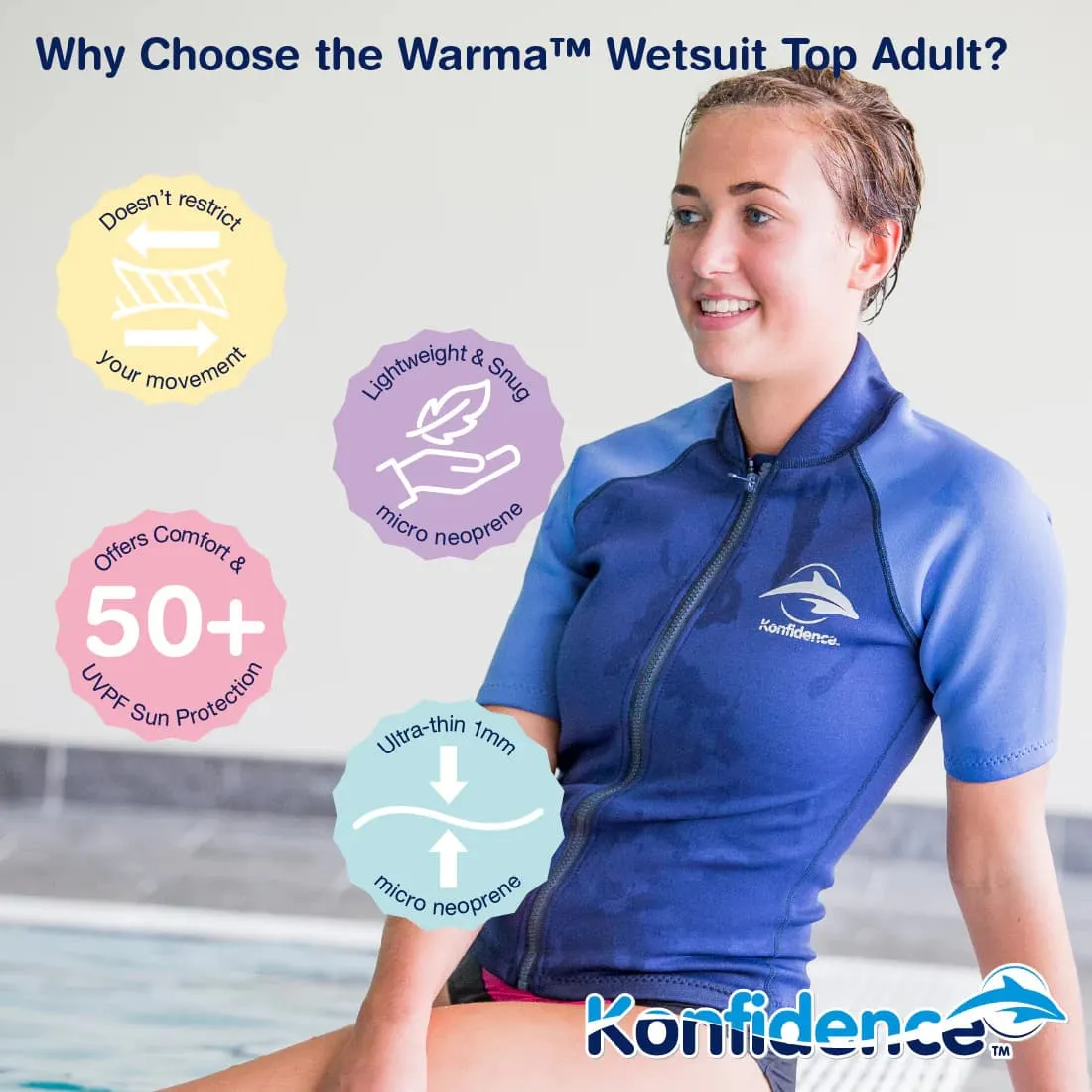 Konfidence Warma Wetsuit Top Adult - UPF 50