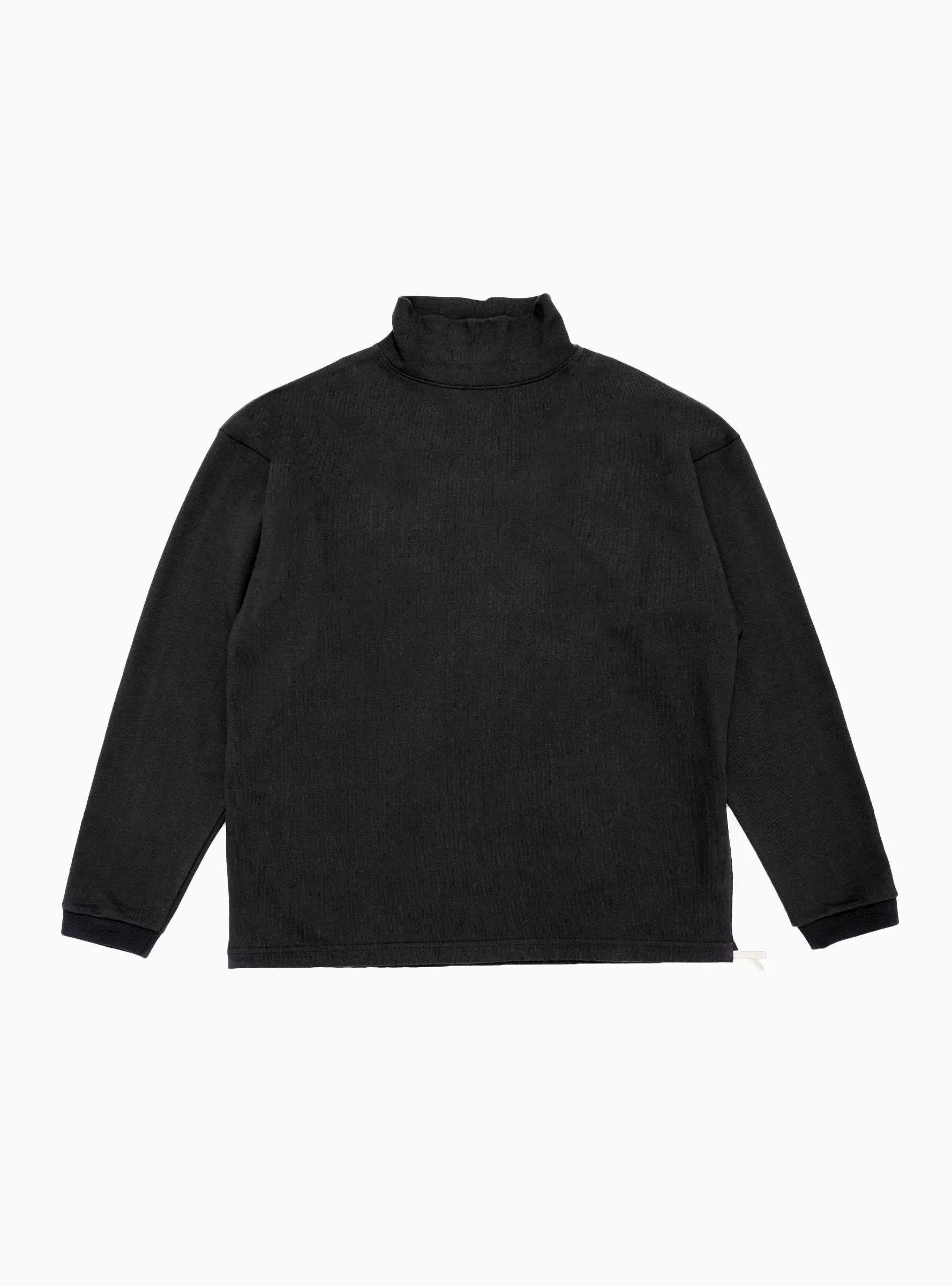 Long Sleeve High Neck Tee Black