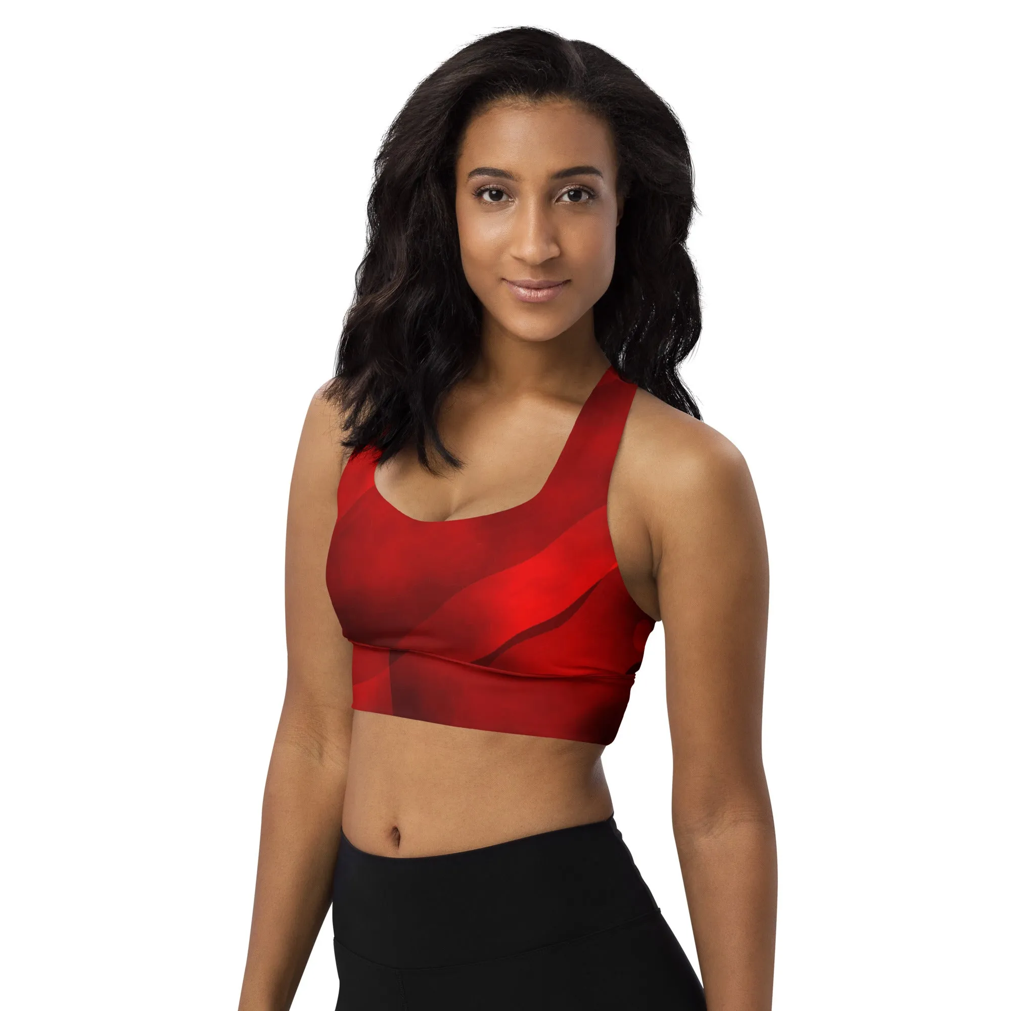 Longline sports bra True Red