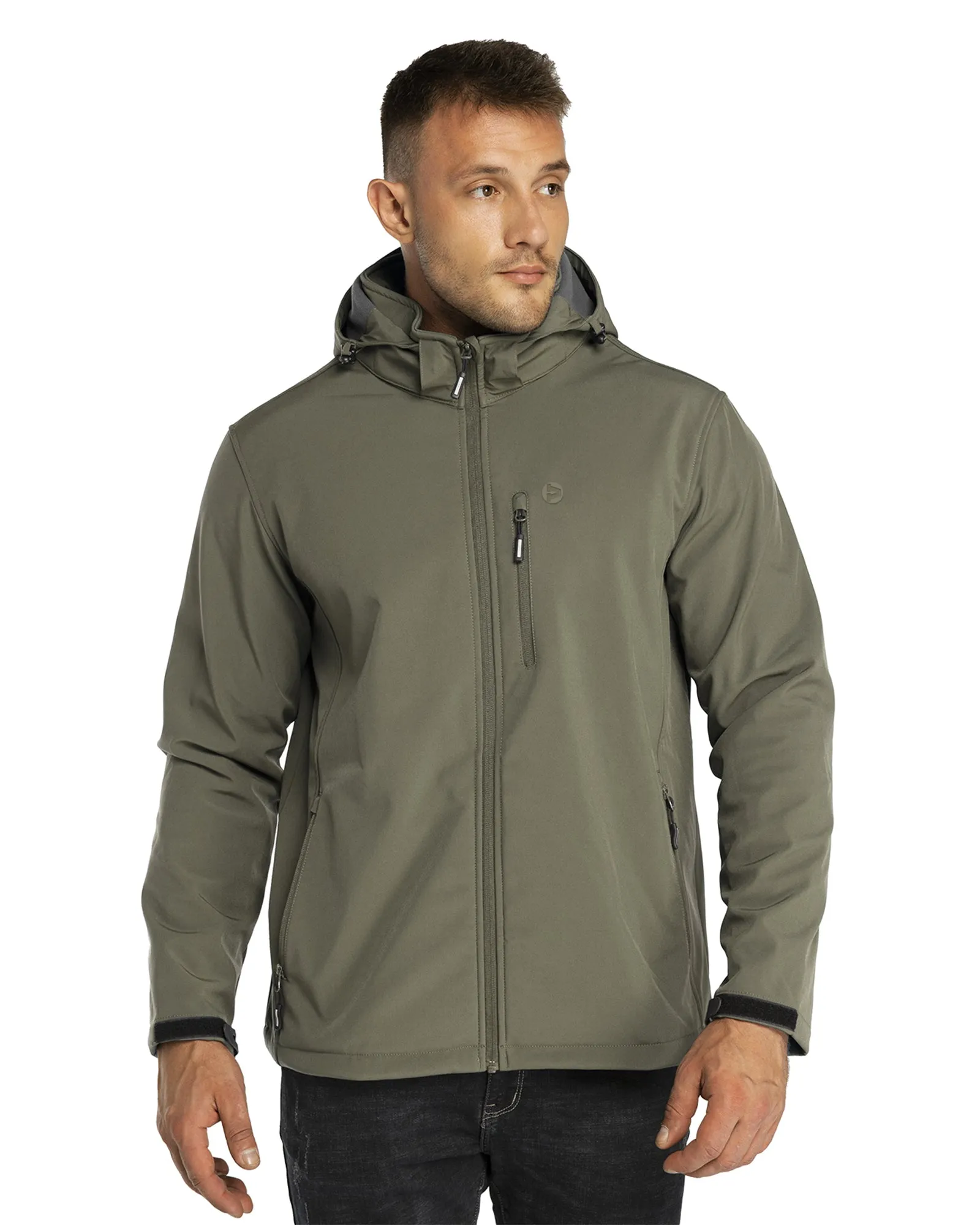 Men's Softshell Jacket Fleece Lined, Water Resistant Winter Warm Shell Jacket Coat Lightweight Outdoor Hiking