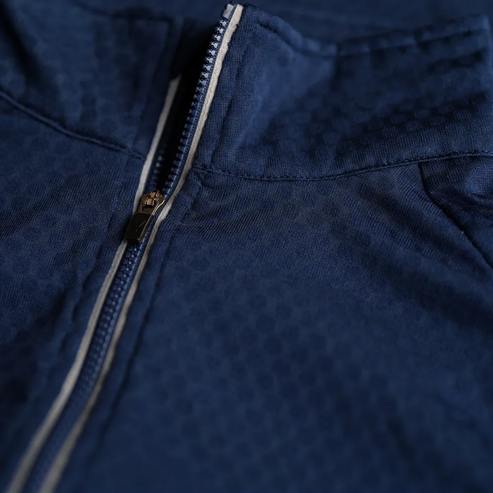 Mens Zephyr Zip Grid Fleece (Navy)