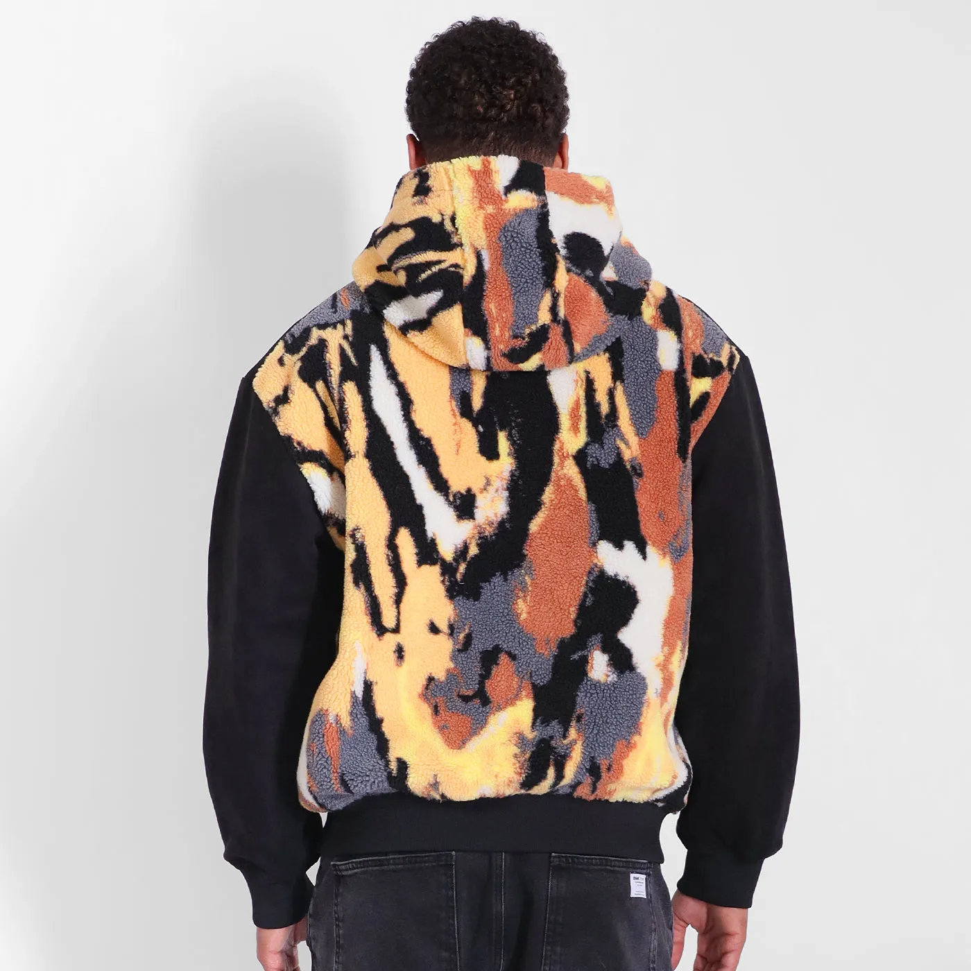 New - COOGI Intarsia Full-Zip Sherpa Hoody - Oversized