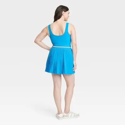 New - Women's Pleated Active Dress - All In Motion Blue XXL