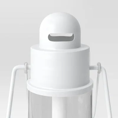 Open Box - 16.5" Metal Classic Large Battery LED Pillar Candle Outdoor Lantern White - Threshold