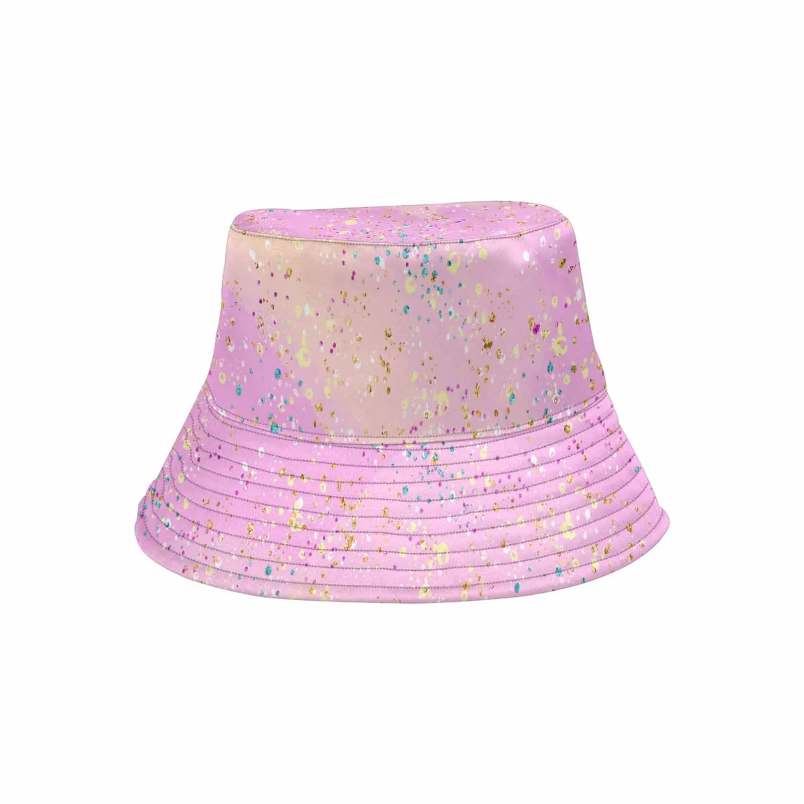 Pink Splash  Unisex Summer Single-Layer Bucket Hat