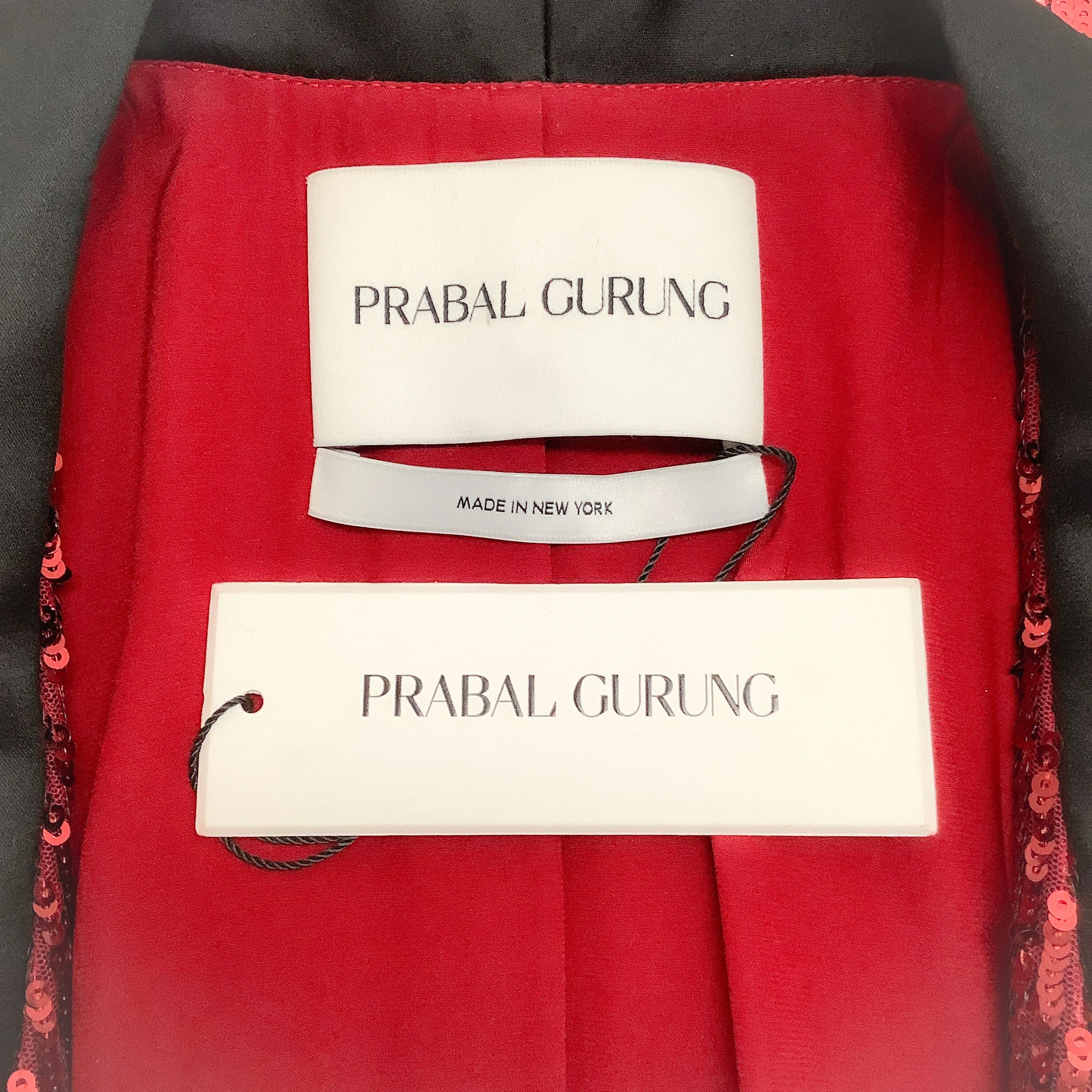 Prabal Gurung Sienna Red Sequin Kylie Blazer