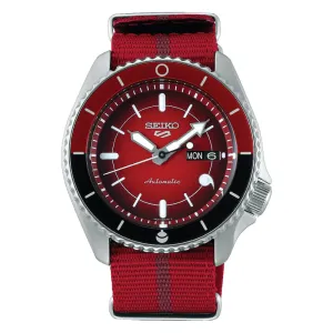 Seiko 5 Sports NARUTO & BORUTO Limited Edition (SARADA UCHIHA) Red Nylon Strap Watch SRPF67K1 (LOCAL BUYERS ONLY)