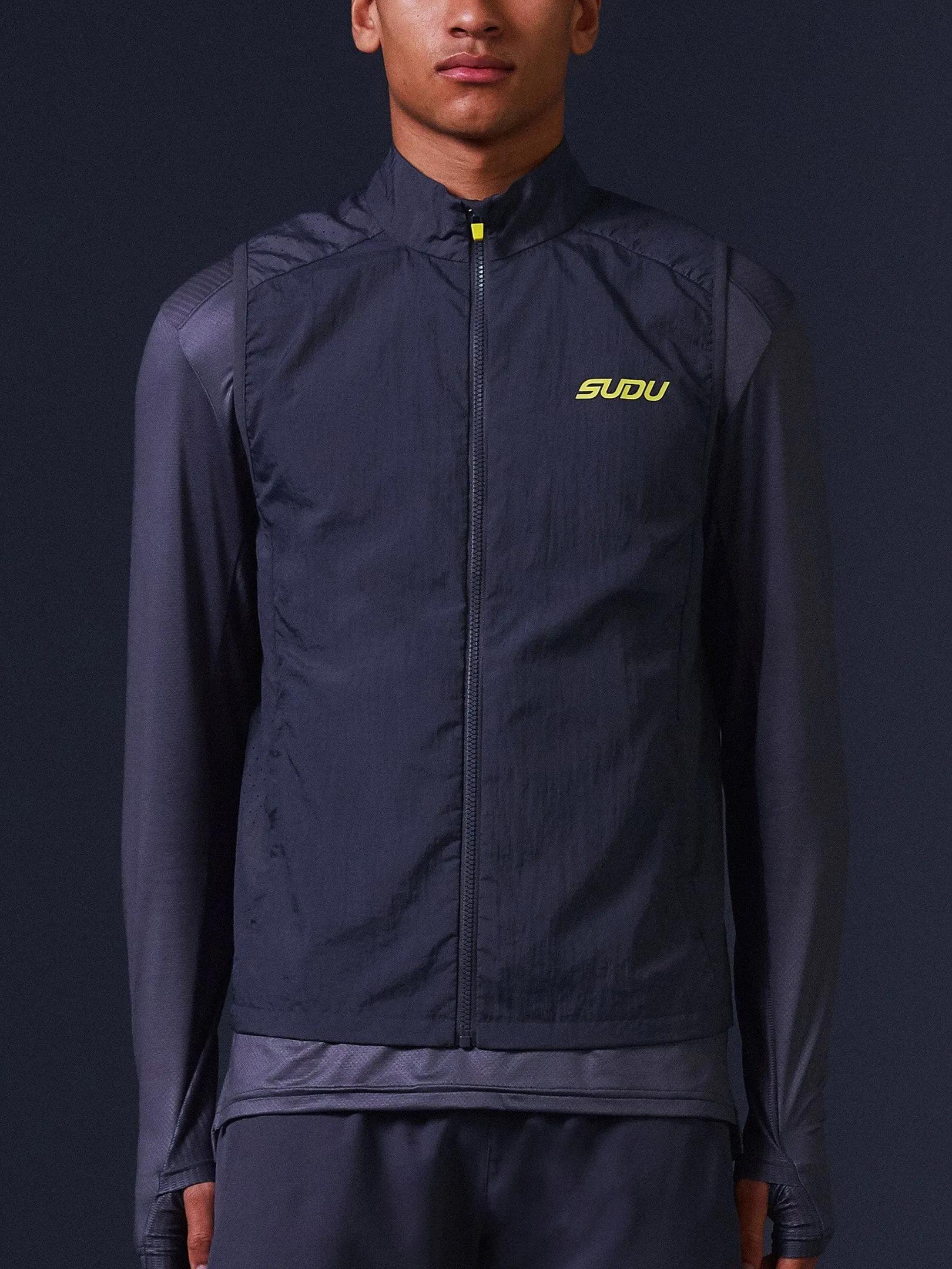 SRG 01 Run Gilet - Grey/Yellow