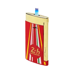 S.T. Dupont Slim 7 Le Mans Red and Gold Flat Flame Lighter