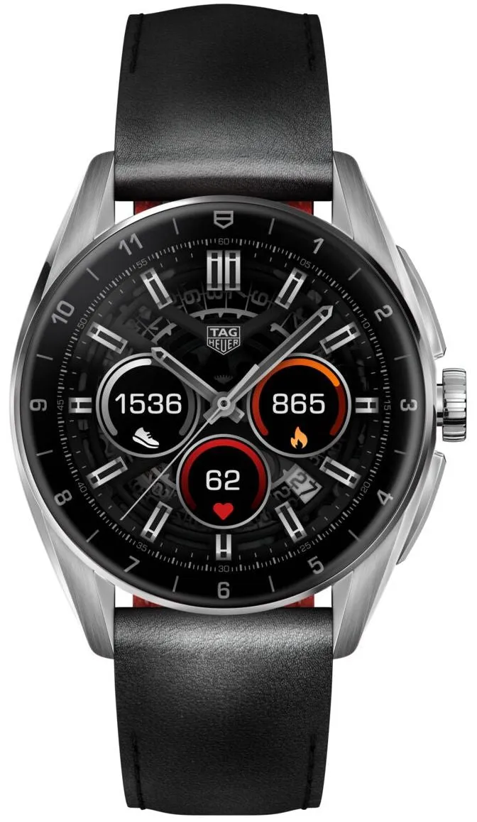 TH Watch Connected Calibre E4 42 Black Leather