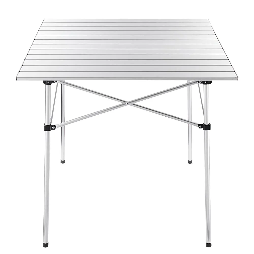 TheLAShop Aluminum Folding Camping Table Picnic Table 27x27.5in