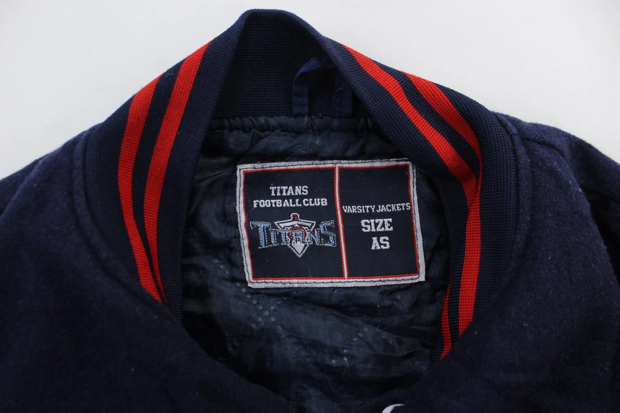 Titans Football Club Orange & Navy Blue Varsity Embroidered Jacket