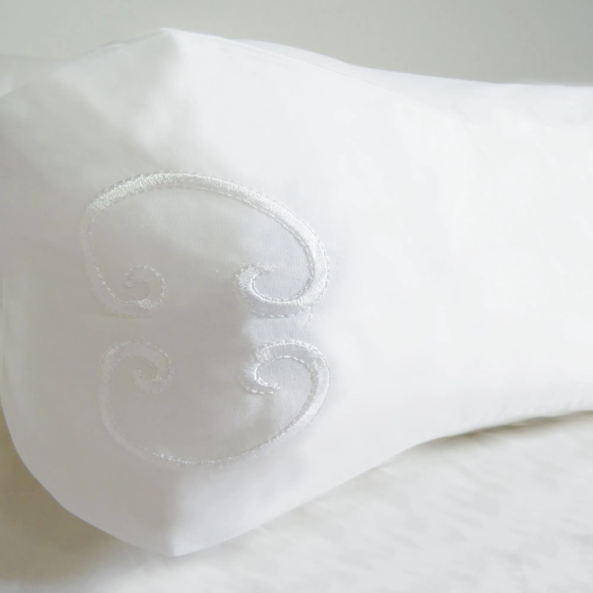 Vienna Egyptian Cotton Embroidered Neck Bolster Cover