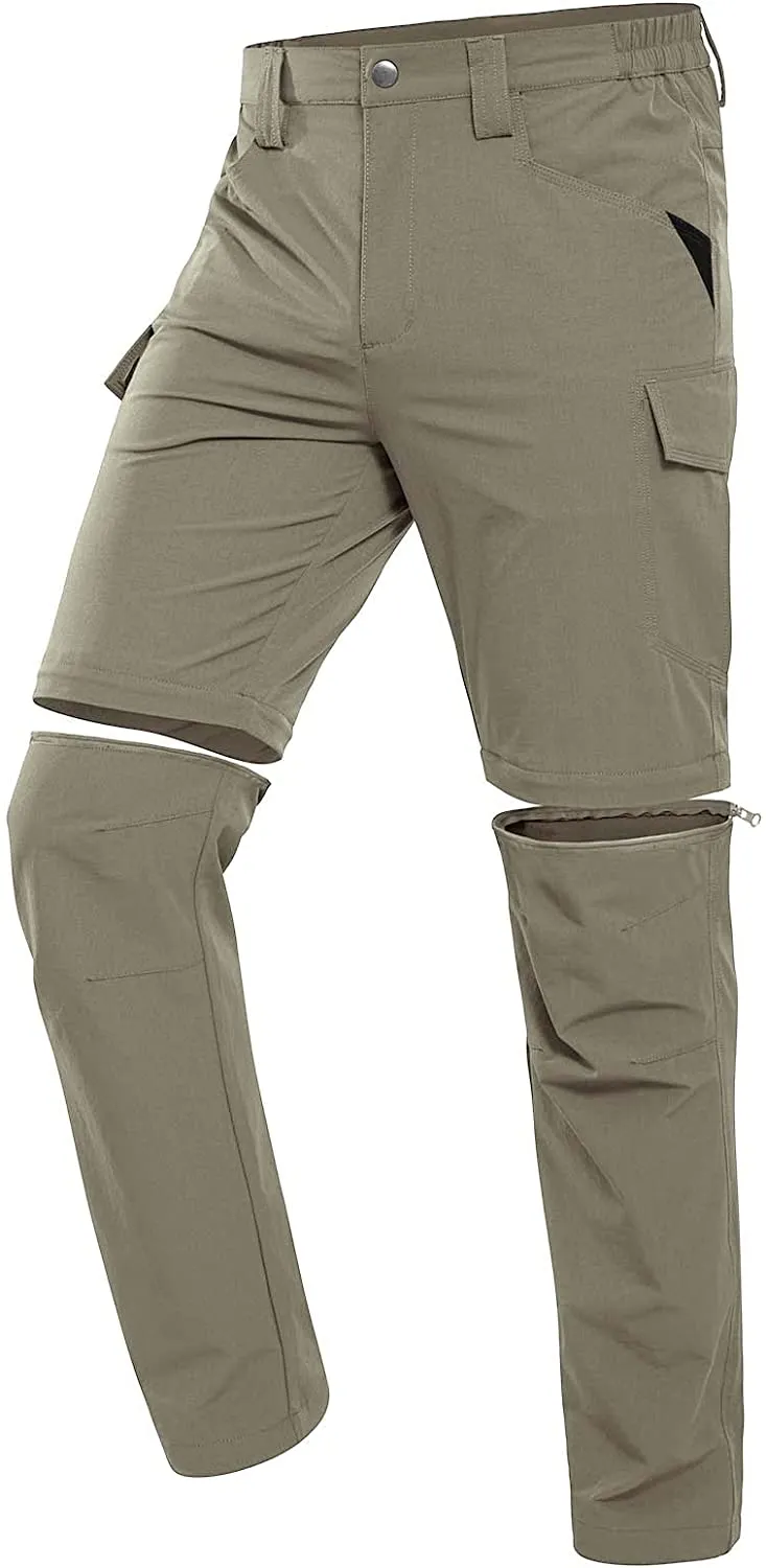 Vzteek Herren Wanderhose Zip Off Trekkinghose Outdoorhose Sommer Softshell Stretch Hose Kurz für Wandern,Baggy,Fahrrad,arbeits